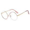thumbnail image 2 of Anvazise All-match Anti-blue Light Glasses Protect Eyes Metal Portable Anti-slip Frame Eyeglasses for Daily Pink, 2 of 13