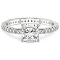 thumbnail image 3 of 5 Carat IGI Certified Cushion Shape Lab Grown Diamond Engagement Ring | 14K White Gold | Claire Full Eternity Diamond Ring | FG-VS1-VS2 Quality Friendly Diamonds, 3 of 4