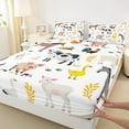 thumbnail image 3 of jejeloiu Rustic Farmhouse Animal Twin Sheet Sets,Pig Cow Rabbit Twin Fitted Sheet,Cartoon Farm Nursery Flat Sheet For Child,Breathable Home Decor,3pcs, 3 of 7