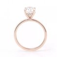 thumbnail image 3 of solitaire jewels 2.75CT Oval Moissanite Hidden Halo Engagement Ring For Women, 18K Rose Gold, 3 of 5