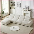 thumbnail image 6 of 126-Inch Corduroy L-Shaped Sofa with Cup Holder & USB Ports - Modern Comfort for Living Room, 6 of 17