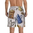 thumbnail image 3 of Disketp Men'S Swim Trunks Hawaiian Breathable Surf Beach Swimsuits Mesh Lining Beach Shorts With Pockets-Antique Vintage Teapot Coffee Grinder, 3 of 9