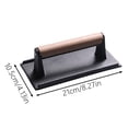 thumbnail image 2 of Bookk Meat Heavy Rectangular Meat | Metal Meat Suitable For Frying Pans Meal Preparation Cooking Barbecuing Camping Picnics Restaurants Households, 2 of 6
