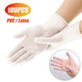 thumbnail image 1 of 100PCS Transparent Disposable PVC/Latex Gloves Food Cleaning Cooking Kitchen Home, 1 of 7