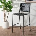 thumbnail image 2 of SAFAVIEH Bahari Square Mid Back Counter Stool, Black/Black, 2 of 13