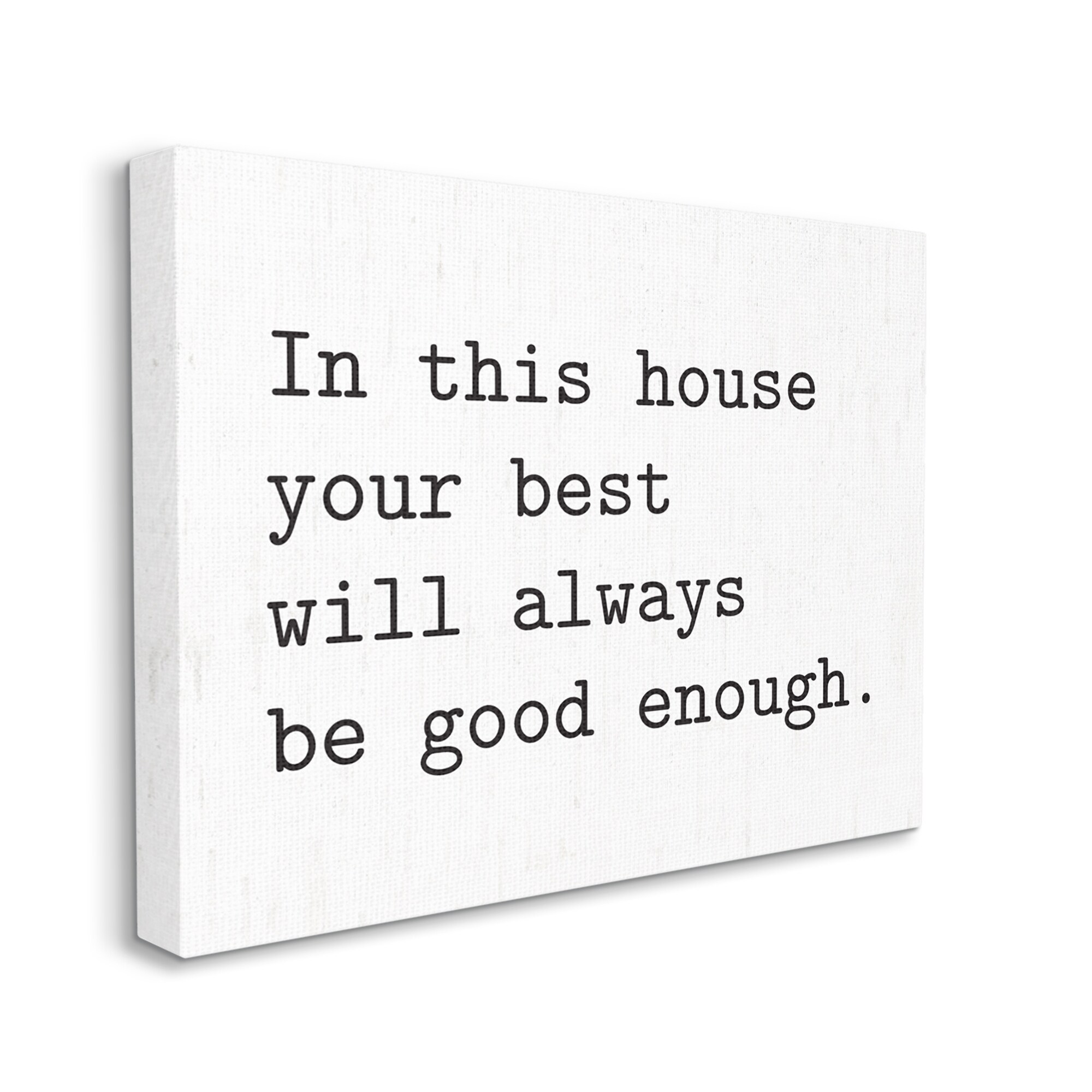 Stupell Industries In This House Encouraging Family Quote Sign Graphic Art Gallery Wrapped Canvas Print Wall Art, Design by Lettered and Lined