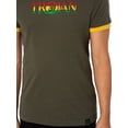thumbnail image 4 of Trojan Logo Ringer Tee, Green, 4 of 5