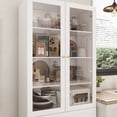 thumbnail image 4 of OXYLIFE White 3-Drawer Kitchen Pantry Storage Cabinet with Display Shelf for Home Office, 70.8" Tall, 4 of 4
