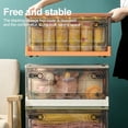 thumbnail image 3 of Collapsible Book Storage Box Folding Basket Wheeled Rolling Stackable Storage Container Book Organizer, 3 of 7
