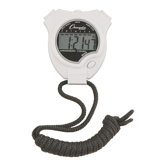 Champion Sports Stop Watch White