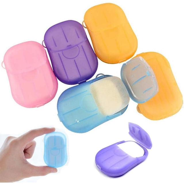 Portable Travel Soap Sheets,4Pcs Disposable Soap Paper Flakes