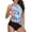 Blue, variant on Utoimkio Two Piece Women Tankini Bathing Suits Fashion Women Printed Bikini Push-Up Padded Swimwear Swimsuit Beachwear Set