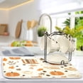 thumbnail image 5 of Yayeee Dish Drying Mat for Kitchen Counter 18"x24" Microfiber Absorbent Pad, Orange Fall Pumpkin, 5 of 7