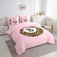 thumbnail image 3 of Castle Fairy Female Men Women Kawaii Ribbon Bow Sport Billiards Bedding Comforter Set 7pcs,Jungle Animal Cheetah Print Queen Bedding Sets Super Cozy,Pink Brown Queen Sheet Sets,Super Cozy Room Decor, 3 of 8