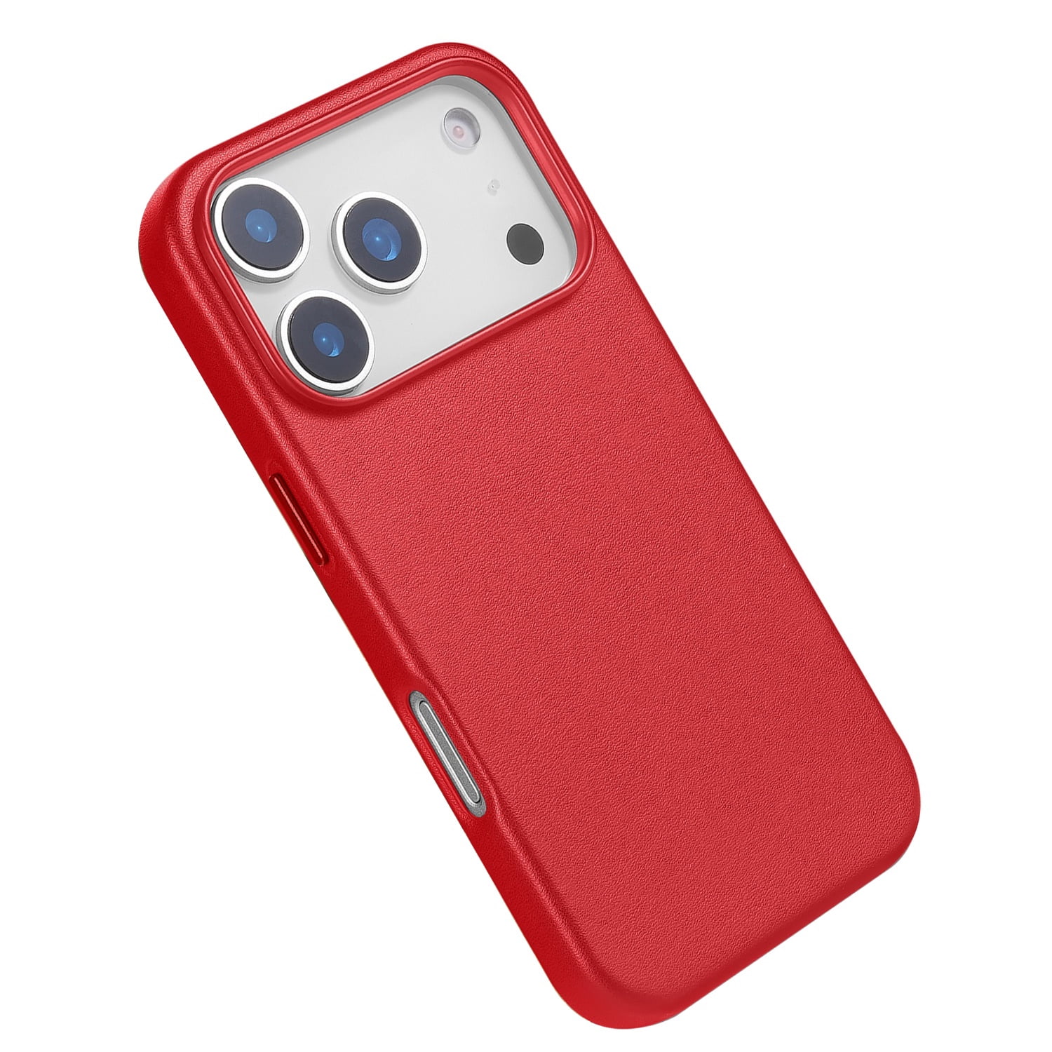 Leatherette Case with inner Magsafe for iPhone 17 Pro Max - Red