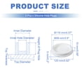 thumbnail image 2 of Uxcell 3 Pcs Tapón de Silicona en Forma de T, Diámetro 115 mm/4.53 Pulgadas, Tapón de Silicona Elástico Impermeable Reutilizable, Tapón Redondo de Sellado para Equipos de Tuberías, Blanco, 2 of 7