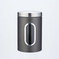 thumbnail image 2 of Kitchen Canister Stainless Steel Grain Storage Container Visible Tea Coffee Jar with Lid  Silver, 2 of 10