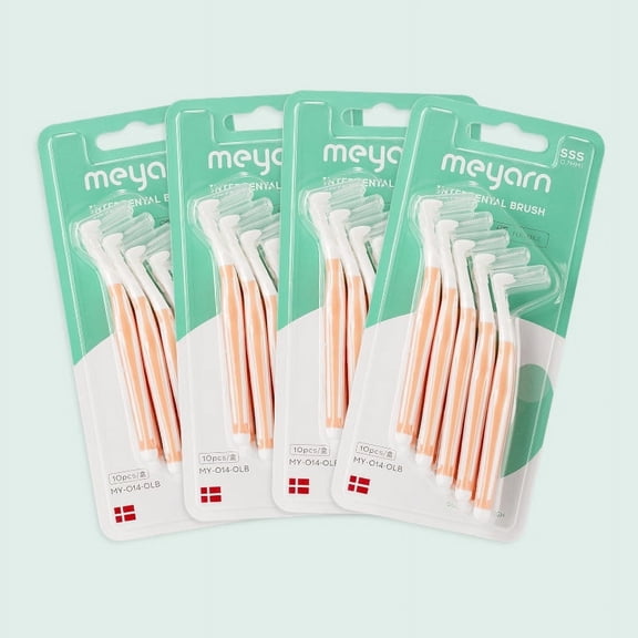 40 Counts Angle Interdental Brushes Between Teeth - 0.7mm