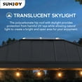 thumbnail image 2 of Sunjoy 11 x 13 ft. Hardtop Gazebo Outdoor Black Steel Gazebo with Skylight for Patio, Garden and Backyard Activities, Black, 2 of 18