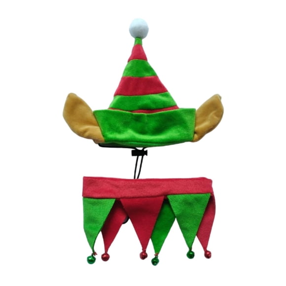 Bandanas navideñas para perros Yuyangstore Pañuelo universal para perros con gorro para Navidad