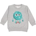 thumbnail image 2 of Inktastic Furry Monster, Blue Monster, Cute Monster, Silly Toddler Sweatshirt, 2 of 4