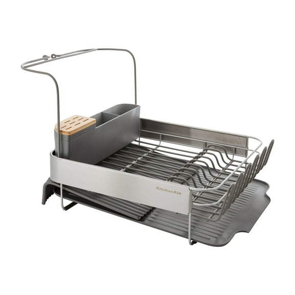 Kitchenaid Full Size 24-inch Expandable Dish-Drying Rack in Charcoal