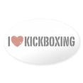 thumbnail image 1 of CafePress - I Love Kickboxing Oval Sticker - Sticker (Oval), 1 of 1