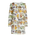 thumbnail image 5 of Scooby-Doo Women's Velvet Henley Sleepshirt and Plush Socks Set, 2-Piece, Sizes XS-3X, 5 of 6
