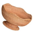 thumbnail image 6 of Eease Rattan Fruit Bowl Footed Decorative Basket for Kitchen Counter 25cm, 6 of 7