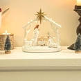 thumbnail image 4 of Desktop Ornament Scene With Lights Hand Painted Figurine Holy Family Manger Scene Sets For Christmas Indoor Tabletop Decorations, 4 of 8