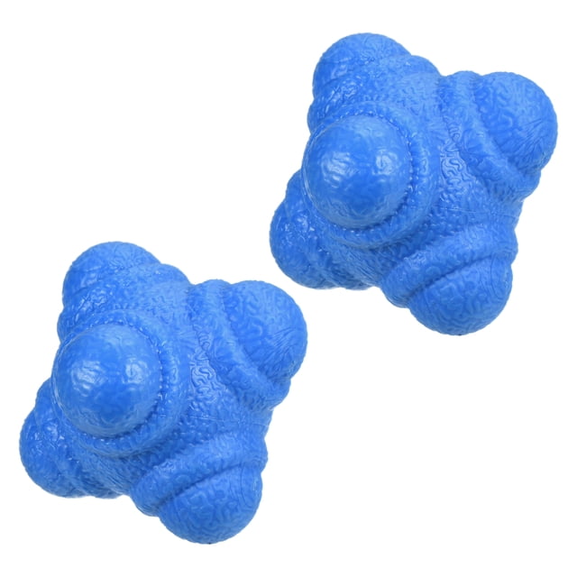 Uxcell Bounce Reaction Balls Coordination Training Ball Agility Trainer TPR Low Difficulty, Blue 2 Pack