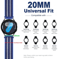 thumbnail image 2 of DESIGNICE Nylon 20Mm Quick Release Watch Band for Watch 7 6 5 4 Fe /6 4 Classic/5 Pro Men/Women,Sport Loop Strap for Garmin Vivoactive 5/6/3/3 Music/Forerunner 165/55/245, 2 of 7
