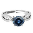 thumbnail image 2 of Mauli Jewels Engagement Rings for Women 1.00 Carat Blue Diamond Solitaire Engagement ring4 prong14K White Gold, 2 of 7