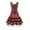 Red, variant on Oplxuo Womens Gothic Plaid Medieval Renaissance Corset Mini Dresses Vintage Laceup Front Sleeveless A-Line Punk Goth Dress