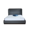 thumbnail image 4 of Manhattan Comfort Lenyx Faux Leather Full Size Bed Frame in Graphite Gray, 4 of 7