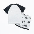 thumbnail image 5 of TOWED22 Toddler Baby Boy Clothes Summer Outfits 6 12 18 24 Months Patchwork Short Sleeve T Shirt & Shorts Sets with Pockets(Grey,2-3 Y), 5 of 9