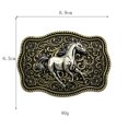 thumbnail image 2 of Hebilla de cinturón vintage de aleación de caballo, estilo vaquero occidental, 2 of 3