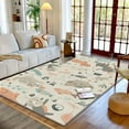 thumbnail image 2 of FoxHouse Living Room Rug 5x7 Area Rug for Dining Room, Non Slip Washable Vintage Rugs for Bedroom Faux Wool Throw Rugs for Farmhouse Home Decor, 2 of 7