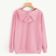thumbnail image 2 of Vente Chaude Chandail à Capuchon pour Femmes Simple avec Chat de Dessin Animé Oreilles 3D Manches Longues Décontracté Hoody Chandail en Molleton Mode pour Dames Chandail à Capuche Hauts Chandails à Capuchon, 2 of 3