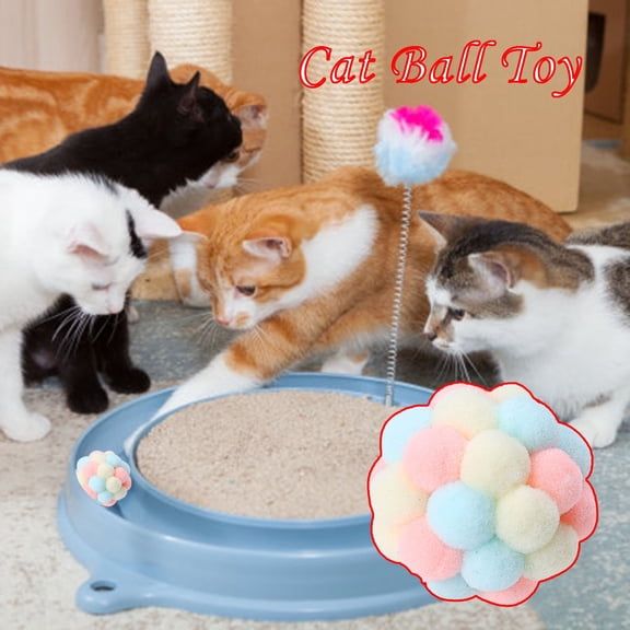 Dengmore Funny Cat Toy Stretch Ball Juguetes Cats Creative Colorful Interactive Pussy Toy