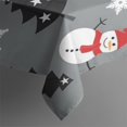 thumbnail image 4 of Gray Christmas Snowman Pattern Rectangle Tablecloth 60"x102",Waterproof Polyester Rectangle Table Cloth, Wipeable Spillproof Polyester Tablecloth for Dining, Camping, Indoor and Outdoor, 4 of 6