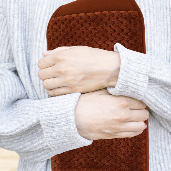 Fiudx Calentador de Cintura de Vellón Grueso, Suave y Cómodo, Diseño Alargado para Soporte Completo de La Espalda, Calidez para Actividades Al Aire Libre, Ideal para Personas Mayores y Oficinistas, T