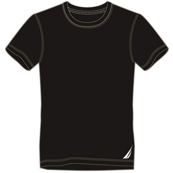 Nautica Mens Base Layer Tee - Cool Dry Fit Short Sleeve Compression Shirt Athletic Workout Active Sports T-Shirt Spandex Black