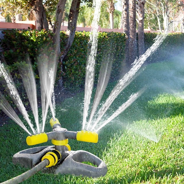 360 Degree Rotating Sprinkler Nozzle for Vegetable Garden, Lawn & Landscaping Adjustable Spray Pattern, Uniform Watering, ABS Plastic Construction, 1/2 Inch Hose Connection Akmoler | Plastic, B