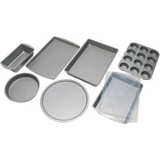 BakerEze 8-Piece "All the Essentials" Bakeware Set, Grey