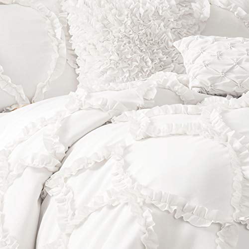 Details about   Lush Decor Avon Comforter Ruffled 3 Piece Bedding Set with Pillow Shams King W 