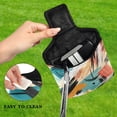 thumbnail image 4 of Haosy Hand Drawn Brush Strokes Golf Mallet Putter Cover Strong Magnetic Leather Golf Club Headcover Closure, 4 of 7