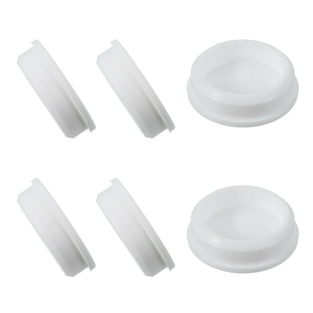 Uxcell 6 Pcs Tapón de Silicona en Forma de T, Diámetro 48 mm/1.89 Pulgadas, Tapón de Silicona Impermeable Reutilizable, Tapón Redondo de Sellado para Equipos de Tuberías, Blanco