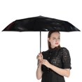 thumbnail image 4 of POBUDS Windproof Automatic Umbrella – Steel-Carbon Fiber Frame, UV-Blocking Black Coating Inside, Auto Open/Close - Black Hero, 4 of 8
