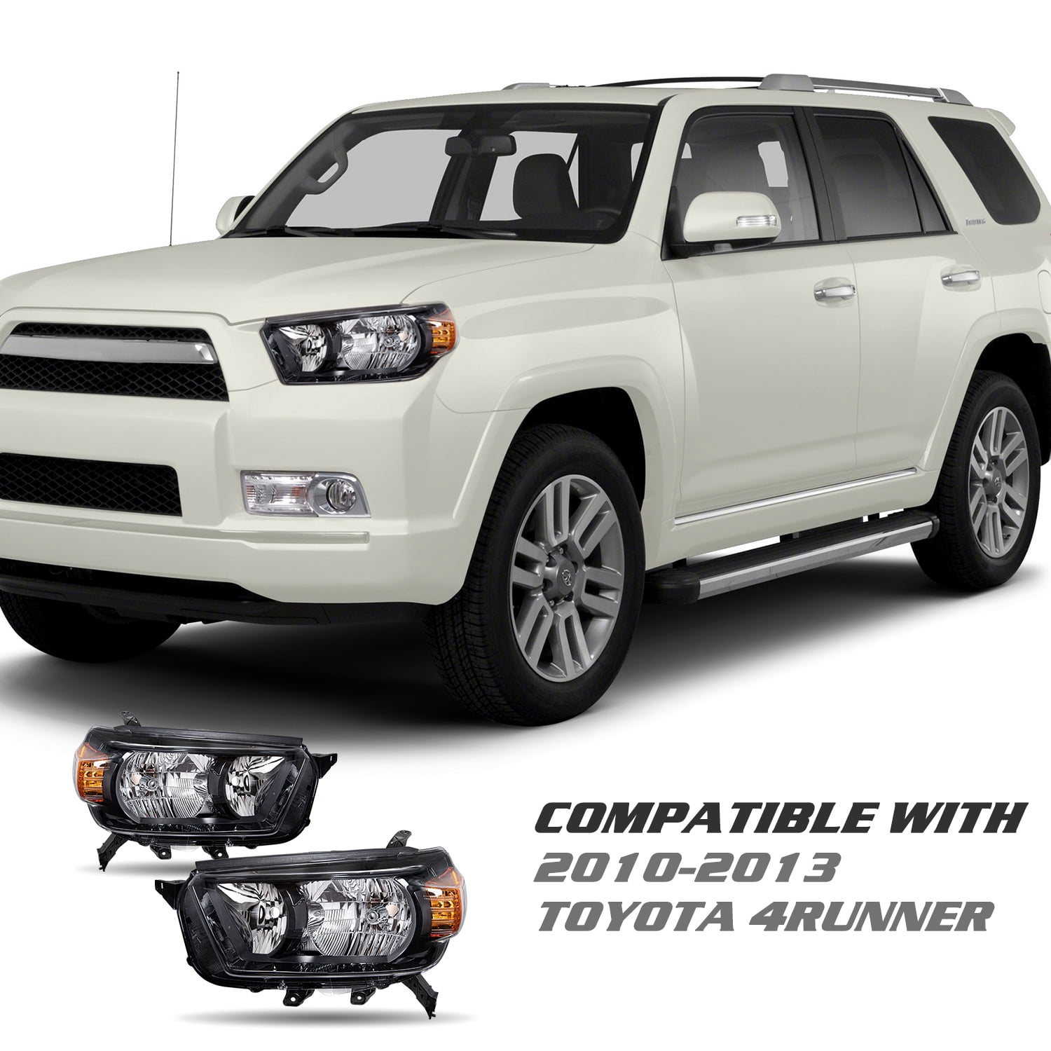 For 2010-2013 Toyota 4Runner Assembly Headlights  LH+RH Set